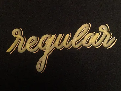 Regular branding calligraphy customtype design hand lettering handwriting logo script type typo typography vector