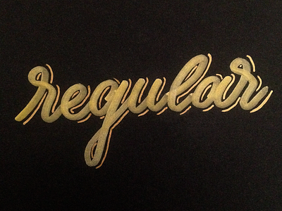 Regular branding calligraphy customtype design hand lettering handwriting logo script type typo typography vector