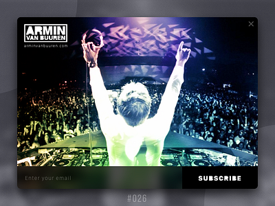 #Daily UI #026 - Subscribe 026 armin armin van buuren dailyui subscribe trance