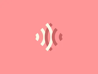 Wave brand color fusion logo logotype mark pink wave