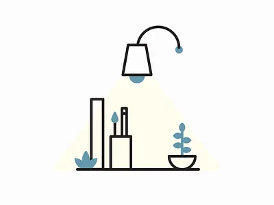 A Little AM Sketching art branding design desk doodles icon iconography illustration lamp sketch