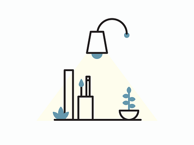 A Little AM Sketching art branding design desk doodles icon iconography illustration lamp sketch