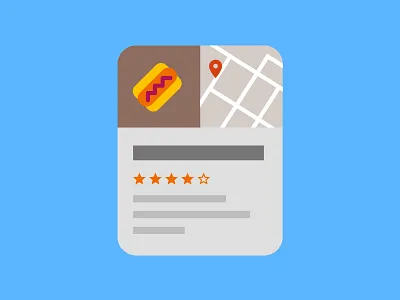 Local dog. adwords google hotdog illustration ui