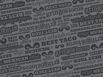 Gringos Locos Pattern brand branding design graphic illustration logo restaurant taco vector vectorart