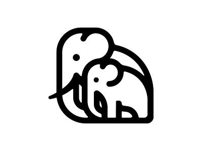 Parenting elephant logo parents