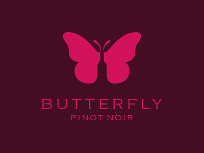 Butterfly Wine branding butterfly identity logo design signature typography vector wine