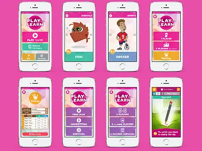 Play and Learn augmented reality child educational game interface kids learn teach ui ux