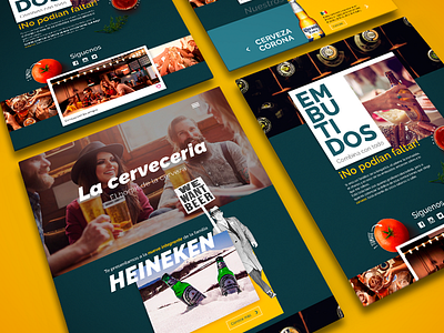 Beer web site beer food material design mockup site ui ux web web design