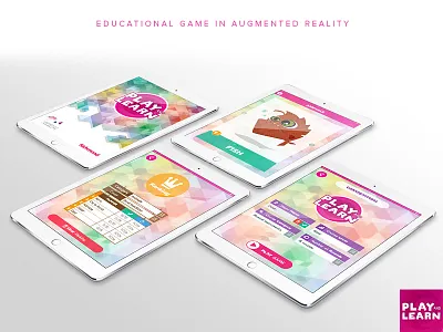 Play and Learn augmented reality child educational game interface ipad kids learn teach ui ux