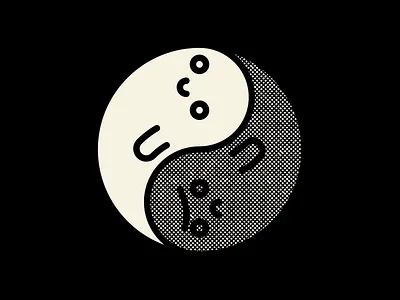 Boo Boo fantasma ghost halloween illustration ilustración jalowin yin yang