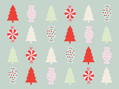 Candy Tree candy christmas holiday illustration pattern tree