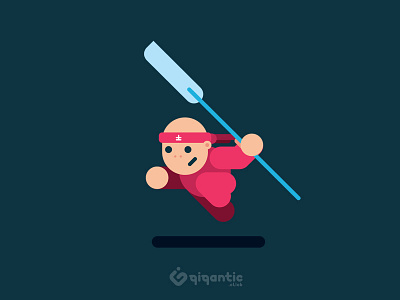 Super Ninja character design flat character flat design game character illustration ninja platformer vector art