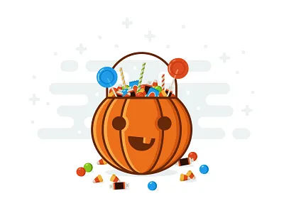 Treat Yo Self candy halloween illustration pumpkin