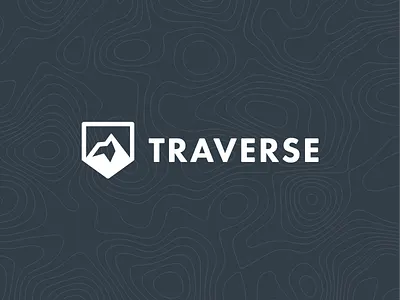 Traverse | Logo brand branding flat identity logo mountain outdoors pattern simple travel typography