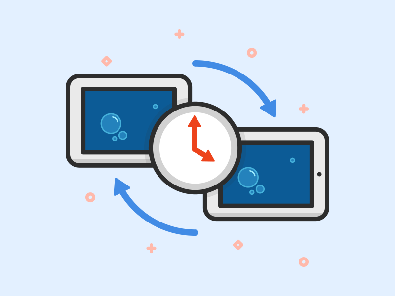 Video Sync animation clock gif icon illustration ipad sync video