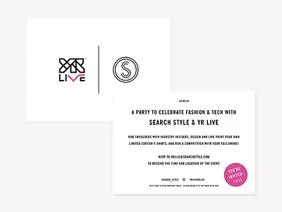YR Live x Search Style | Invite design din graphic design invitation print