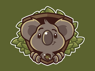 Koala mascot cartoon character design illustration koala mascot salesforce vector