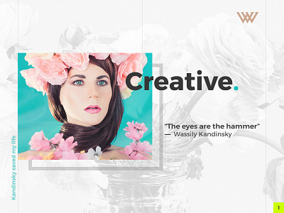 Shot No. 1 art clean creative design flowers kandinsky minimalism minimalistic themeforest viworx web web design