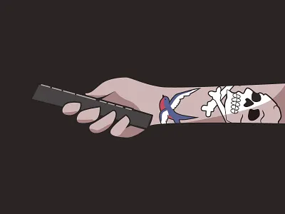 Ink Master flat illustration illustrator inkmaster inktober skull tattoo vector vintage