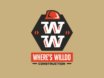 Where's Willdo Logo badge construction logo