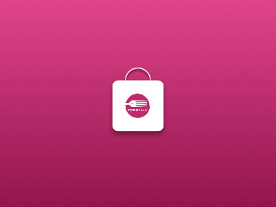 Store for Food Talk bag design himvais icon logo minimal shopping symbol