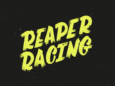 Reaper Racing branding brush custom halloween hand lettering inktober lettering logo reaper script type typography