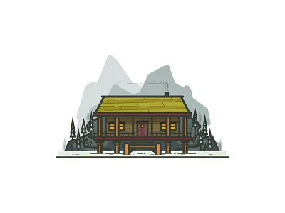 Little Architecture#9 arhitecture house lake littlearchitecture mountains tree village window wood