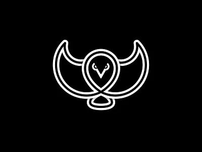 Owl Line bird branding design icon identity line logo mark owl symbol vector