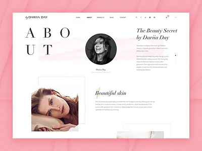 by dariiaday - about (landing page) design fashion features home kohutpiotr layout text top typography ui ux web