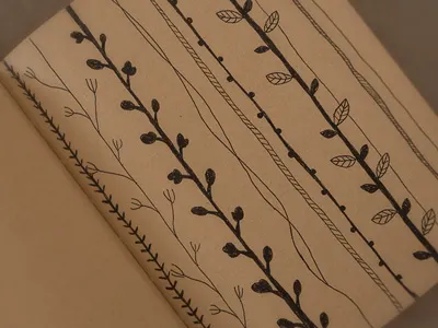 Plant pattern floral handdrawing illustration nature paper pen plant