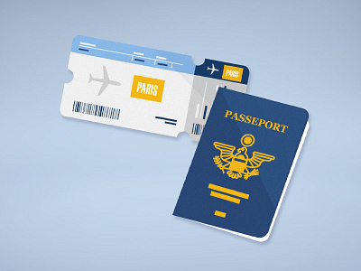 Passport blue passport yellow