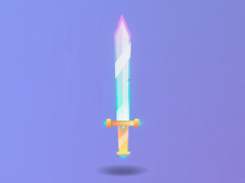 SWORDS (gif) adobe ae after effects animation glow magic sword war