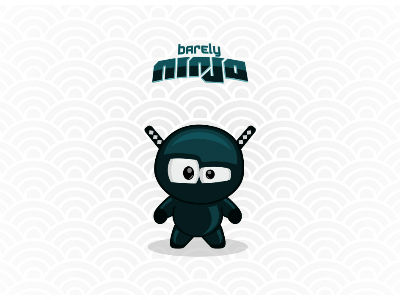 Barely Ninja game main character 2d art cartoon character character design figure game art game design game development logo mascot mobile game ninja