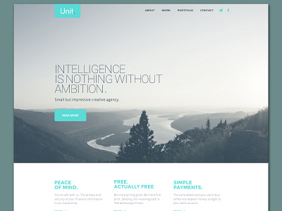 Unit Agency clean design fresh new photos shadow ui ux