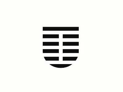 TU Shield Logo branding fashion logo logos minimalist modernist monogram monograms negative space shield