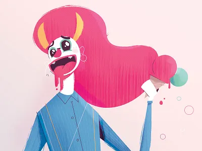 Monster Project 2016 clown hair horns ice cream illustration monster monster project texture the monster project
