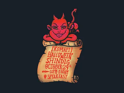 Are you sure you want to party with the demons? devil halloween poster