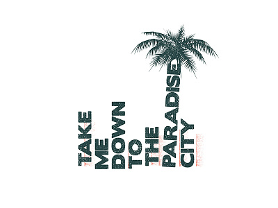 Lyrical poster city green grunge lyrics orange palm tree guns n roses band poster texture typography