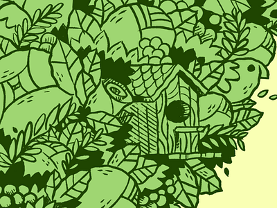 Leaves, Flowers, Birds and Bird Houses bird houses birds blake stevenson cute flowers handmade hipster ink jetpacks and rollerskates leaves