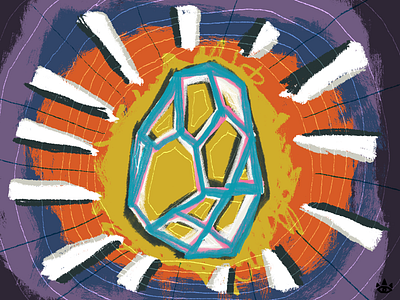 Day 24 - Power 30 day challenge color illustration inktober power