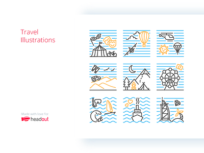 Tile illustration for Headout chamedesign headout iconic illustration travel