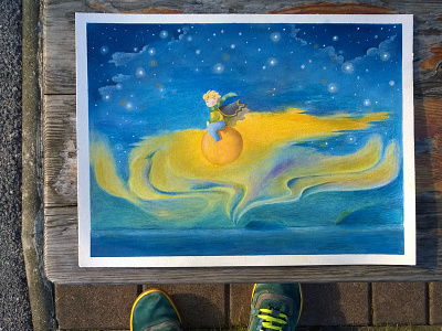 Dribbleanalog analog gouache oil pastels