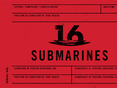 16 Submarines branding grit hangtag icon identity logo periscope submarines texture water