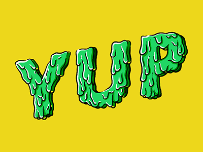 Yup hand lettering illustration lettering typography