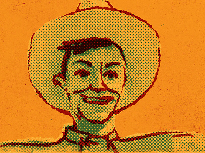 Big Tex big tex halftone illustration messy rough texas