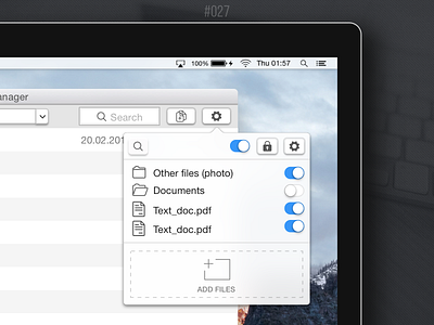 #Daily UI #027 - Dropdown 027 dailyui dropdown dropdown menu mac osx menu