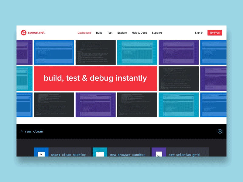 Spoon.net Homepage Concept animation app ui ux web website