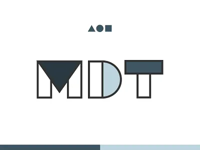 Modular logo circle geometric logo mdt modular shapes square triangle