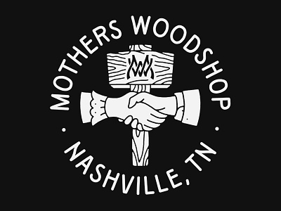 MW Badge illustration lettering mallet monogram type