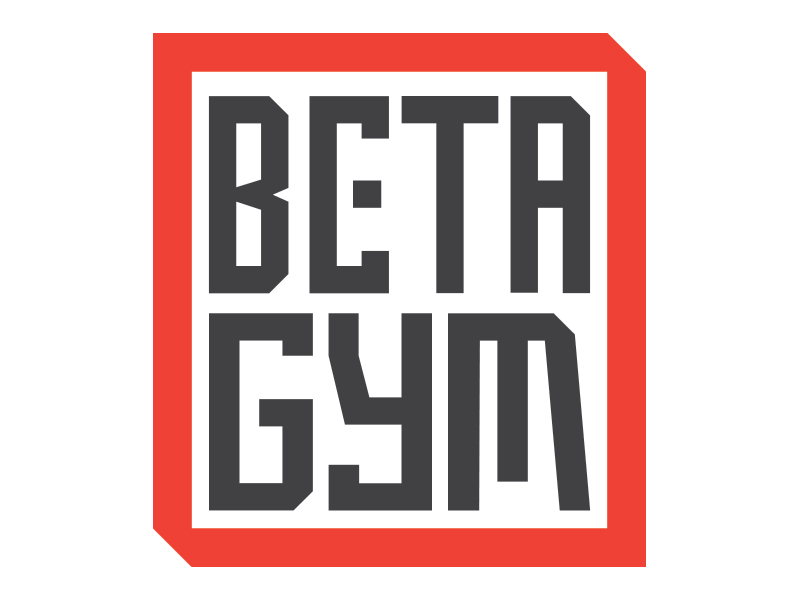 Beta Bouldering Gym Logo - Red Colorway branding logo vector